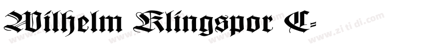 Wilhelm Klingspor C字体转换
